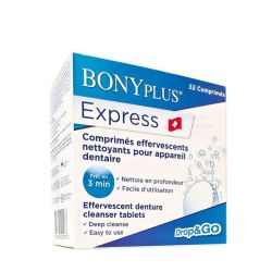 BonyPlus Express Comprimés Effervescents Nettoyants Appareils Dentaires 32 Comprimés – Propreté et fraîcheur
