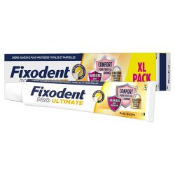 Fixodent Pro Ultimate Crème Adhésive - 57ml - Pour Prothèse Totales et Partielles - Goût Neutre