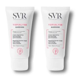 SVR Topialyse Crème Barrière - Lot de 2 x 50 ml - Protège, apaise et limite le grattage