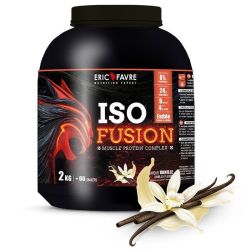 Eric Favre Iso Fusion - Pot de 2kg - Saveur : Vanille - Protéine pour le développement musculaire