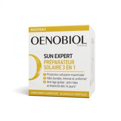 Oenobiol Sun Expert Préparateur Solaire 3 en 1 Triple action - 30 capsules - Protection, hâle et anti-âge