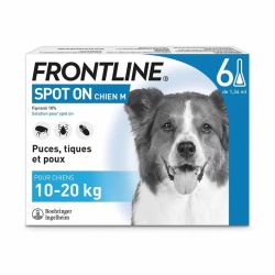 Frontline Spot-On Antiparasitaire Chien M de 10 à 20 kg - 6 Pipettes