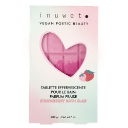 Inuwet Tablette de Bain Effervescente Fraise - 200g