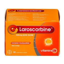 Laroscorbine 500mg Orange Sans Sucre - 30 comprimés à croquer