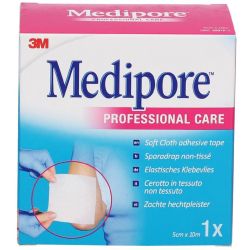 3M Medipore Professional Care Sparadrap Non Tissé - 5 cm x 10 m - 1 unité - Fixation douce pour peaux sensibles