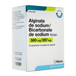 Mylan Alginate de sodium Bicarbonate de sodium suspension buvable 24 sachets