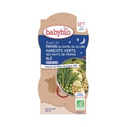Babybio Bowl Panais Haricots Verts Blé Ortie 12 mois - 2 x 200g