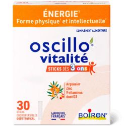 Boiron Oscillo Vitalité Enfant - 30 sticks - Énergie, vitalité et concentration dès 3 ans
