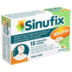 Sinufix 15 Capsule Molle - Traitement du rhume - À base d'huiles essentielles