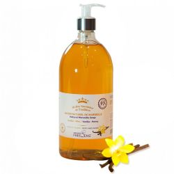 Freesens Savon Liquide de Marseille - Vanille-Miel - 1L - Nettoie en douceur et hydrate la peau
