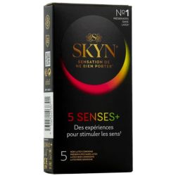 Manix Skyn 5 Senses - Préservatifs Sans Latex -  Comprend 5 Modèles Différents - 5 préservatifs