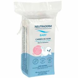 Neutraderm Baby Carrés de Soin Visage & Corps - 100 Carrés - Douceur pour la peau délicate de bébé