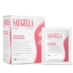 Saugella Poligyn Confort & Apaisement Lingettes Inconforts Intimes - 10 Lingettes