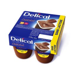 Delical Crème Dessert HP/HC Chocolat Sans Lactose - 4 x 200g