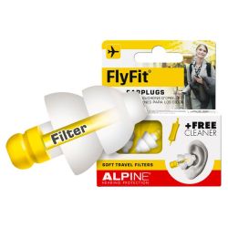 Alpine Hearing FlyFit Protection Auditive - Bouchons d'Oreilles Pour Avion - 1 paire