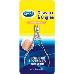 Scholl Ciseaux à Ongles Durs et Épais - 1 pièce - Coupe précise et adaptée aux ongles résistants