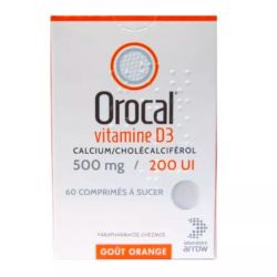 Arrow Orocal Vitamine D3 - 500mg / 200UI - 60 Comprimés à sucer