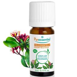 Puressentiel Huile Essentielle Giroflier Bio 5 ml – Antiseptique puissant, stimulant général et anesthésique dentaire
