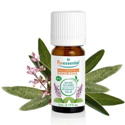 Puressentiel Huile Essentielle Sauge Sclarée Bio 5 ml – Régulatrice du cycle féminin et équilibrante nerveuse