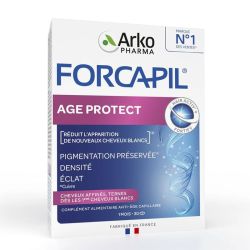 Arkopharma Forcapil Age Protect - 30 Comprimés - Améliore la Densité et l'Éclat des Cheveux