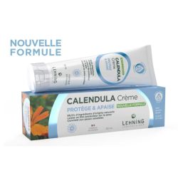 Lehning Crème Calendula Naturel Bio - 50g - Apaisement et cicatrisation des irritations