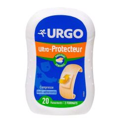 Urgo Ultra-Protecteur Pansements Mousse - 20 Pansements - 2 Formats - Protection Contre les Chocs