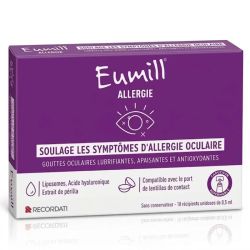 Eumill Gouttes Allergie Oculaire 10 Unidoses de 0,5ml – Apaisement et protection