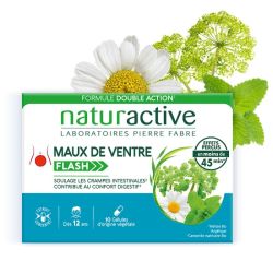Naturactive Maux de Ventre Flash 10 gélules – Soulage les crampes intestinales