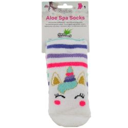 AirPlus Aloe Spa Socks Chaussettes Hydratantes Blanc Motif Licorne - 39-42