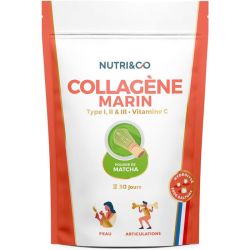 Nutri&Co Collagène Matcha - 280 g - Raffermit, protège et revitalise peau et articulations