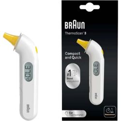 Braun Thermomètre Auriculaire Thermoscan 3 IRT3030 - 1 unité - Thermomètre auriculaire précis, rapide