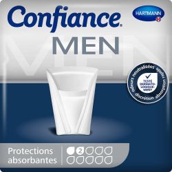 Confiance Men Pads Protections Absorbantes 2 Gouttes - 14 Pièces