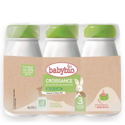Babybio Croissance 3 Lait de Croissance Dès 10 mois - 6 bouteilles 25cl