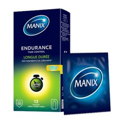 Manix Endurance - Préservatifs Lubrifiés Longue Durée Retardant - 12 préservatifs