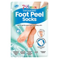 7th Heaven Chaussettes Exfoliantes pour les Pieds 1 Paire – Apaisent et lissent la peau dure