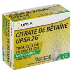 Upsa Citrate de Bétaïne 2G® Menthe sans sucre