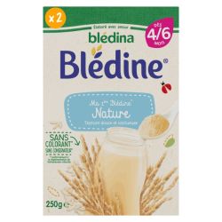 Blédina Ma 1ère Blédine Nature - 250 g -Dès 4/6 Mois Céréales Sans Gluten pour la Diversification Alimentaire
