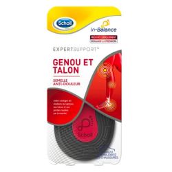 Scholl ExpertSupport Semelles Anti-Douleur Genou et Talon - 1 Paire - Taille : 42,5-45