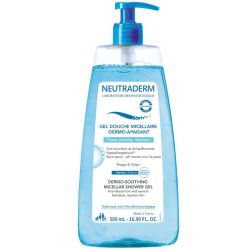 Neutraderm Gel Douche Micellaire Dermo-Apaisant 1 Litre - Sans savon, nettoie et apaise la peau