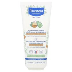 Mustela Shampooing Crème Démêlant & Nourrissant - 200 ml - Cheveux bouclés bébés et enfants