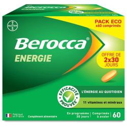 Berocca Énergie 60 Comprimés à Avaler Pack Eco