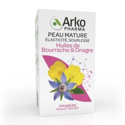 Arkopharma Arkogélules Huiles de Bourrache & Onagre 180 Gélules - Peau mature