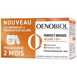 Oenobiol Perfect Bronze Solaire 2 en 1 - 2 x 30 Capsules - Autobronzant et préparateur solaire