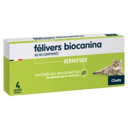 Biocanina Felivers Vermifuge Chats - 4 Comprimés