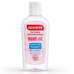 Assanis Gel Hydroalcoolique Mains Sans Rinçage Rose - 80ml