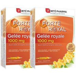 Forté Royal Gelée Royale 1000mg - 2x20 ampoules - Énergie, vitalité et soutien naturel de l’organisme
