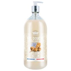 Les Petits Bains de Provence Gel Douche - Fleur de Lin - Doux, Surgras et Sans Savon  -1 L