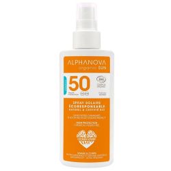 Alphanova Crème Solaire Certifiée Bio Très Haute Protection SPF 50+ 50g - Biologique, Parfum Monoï, Filtre Minéral