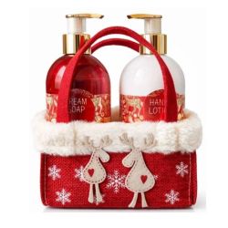 Vivian Gray Coffret Red Christmas Savon Crème et Lotion Mains 2 x 250 ml - Soin des mains vanille et santal