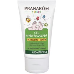 Pranarôm Aromaforce Gel Hydro Alcoolique Junior - 50ml - Mandarine Vanille - Nettoie, purifie et protège